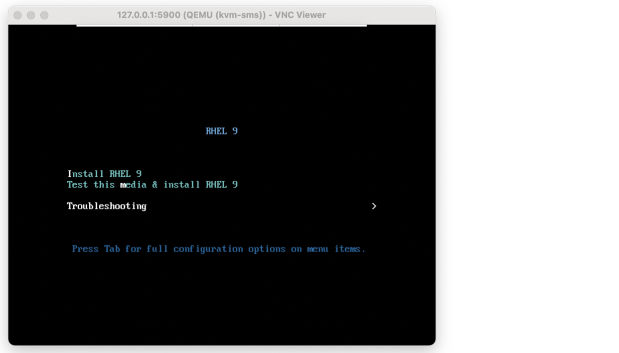 Figure: VNC console