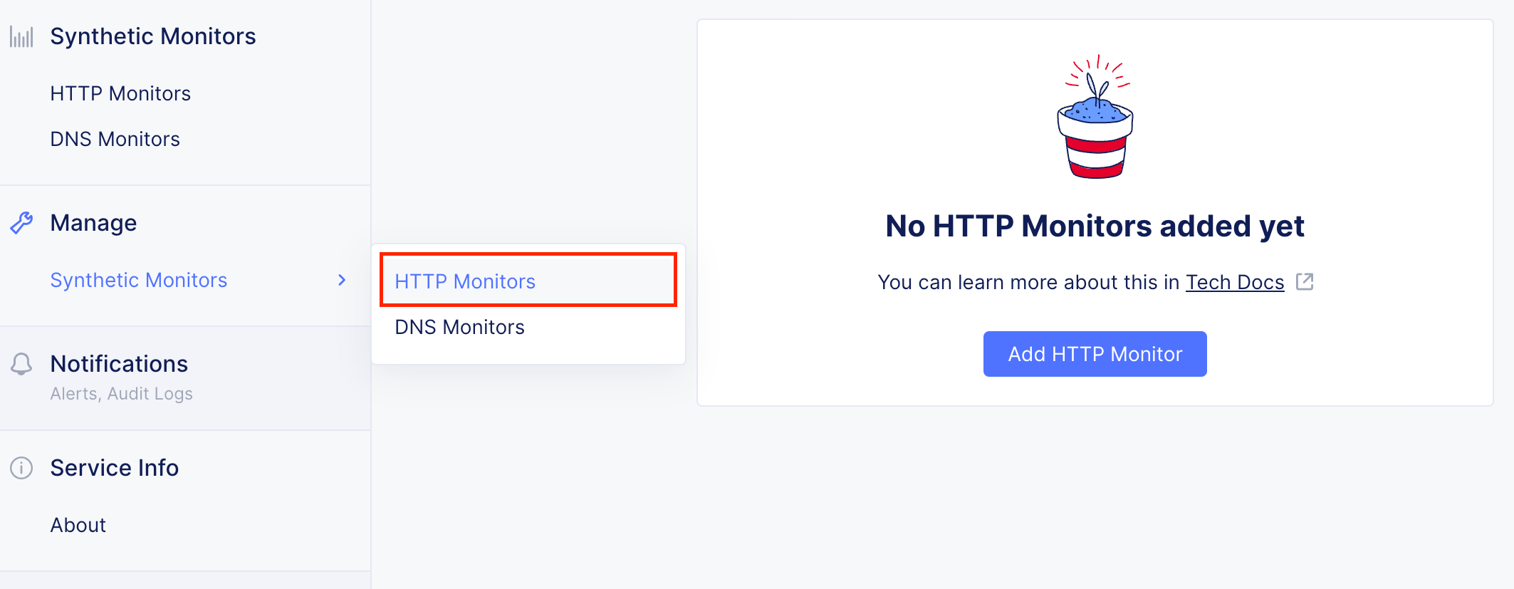 Figure: Manage Menu